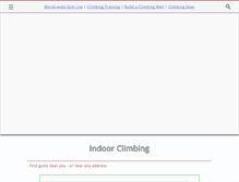Tablet Screenshot of indoorclimbing.com